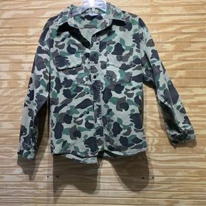 Camo Five Brothers 100% Cotton-canvas cloth Made in USA vintage 80’s size Large